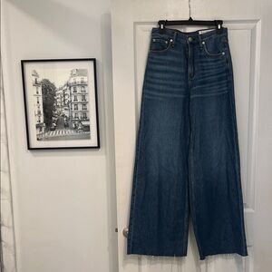 rag & bone Wide-Leg High-Rise Jeans - Blue